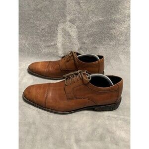 J Murphy by  Johnston & Murphy Mens 11.5 W Cognac Oxford Cap Toe Shoes‎